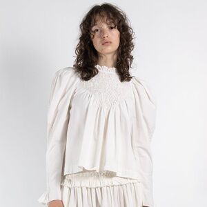 Sea New York Cream Blouse with Smocking